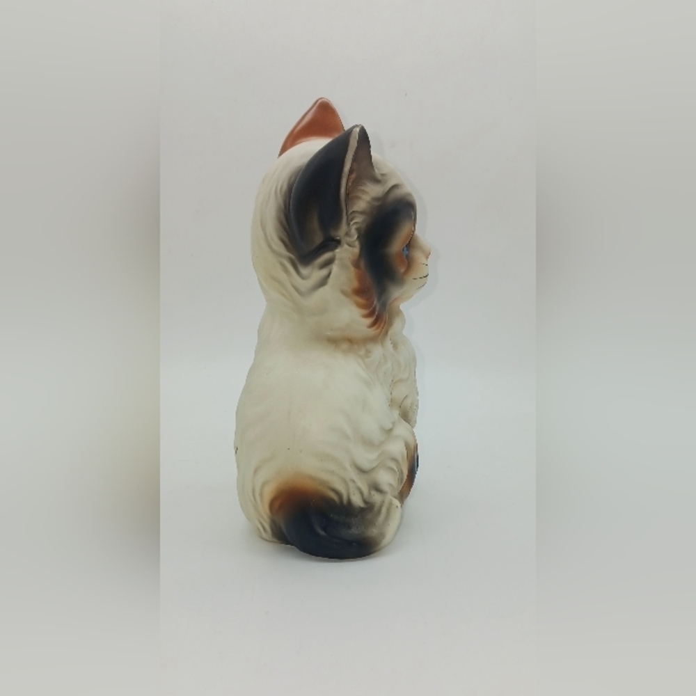 Reis Japan Vintage Porcelain Blue Eye Calico Cat Mid 20TH Century - Picture 6 of 7